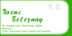 noemi beleznay business card