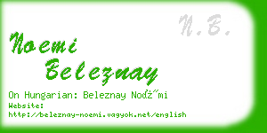 noemi beleznay business card